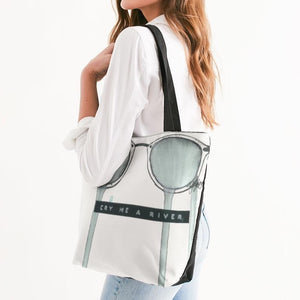 CRY ME A RIVER Canvas Zip Tote