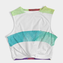 Load image into Gallery viewer, BUDHA STRIPES Twist-Front Tank
